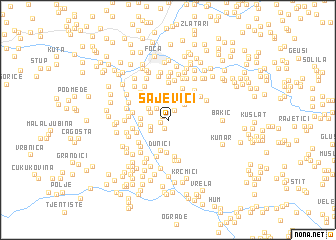 map of Šajevići