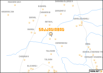 map of Sajjādīābād