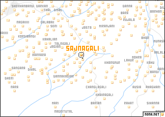 map of Sājna Gali