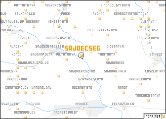 map of Sajóecseg