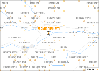 map of Sajónémeti