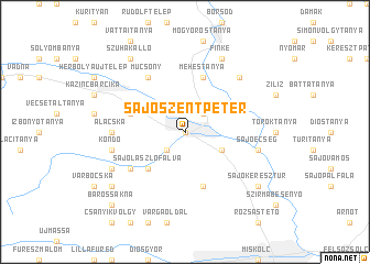 map of Sajószentpéter