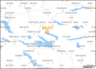 map of Sajzy