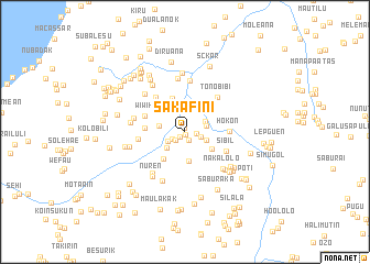 map of Sakafini