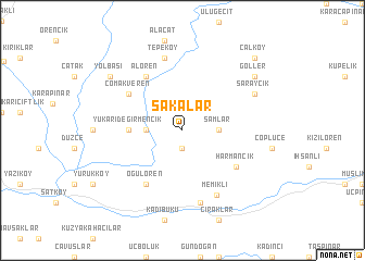 map of Sakalar