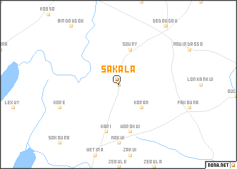 map of Sakala