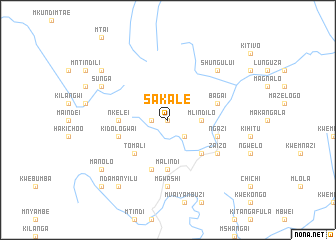 map of Sakale