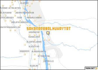 map of Sakan ‘Arab al Ḩuwayţāt