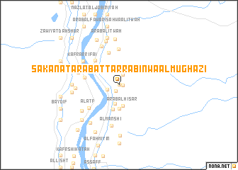 map of Sakanāt ‘Arab aţ Ţarrābīn wa al Mughāzī