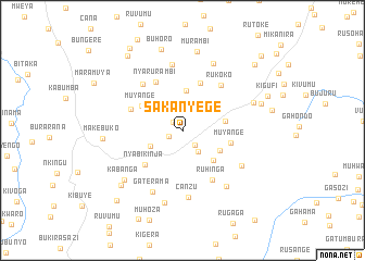 map of Sakanyege