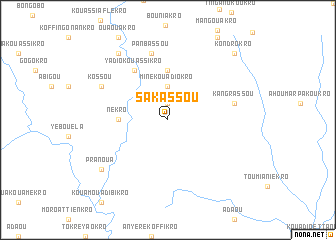 map of Sakassou