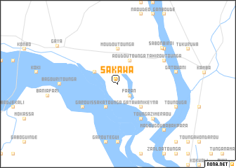 map of Sakawa