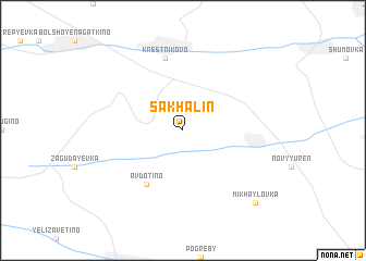 map of Sakhalin