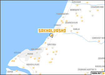 map of Sakhalvasho