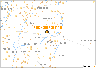 map of Sakhāni Baloch