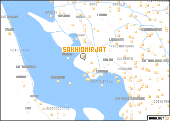 map of Sakhio Mīrjat