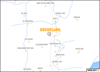 map of Şakhrījah