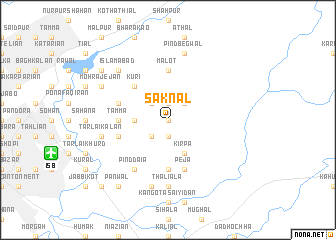 map of Saknāl