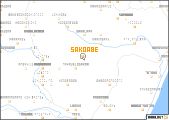 map of Sakoabe