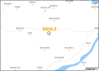 map of Sakolé