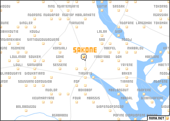 map of Sakone