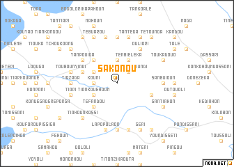 map of Sakonou