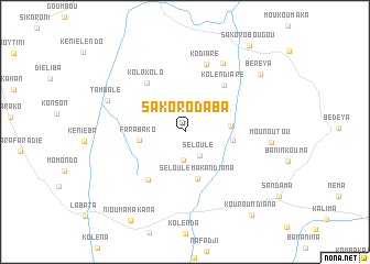 map of Sakorodaba