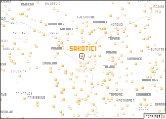 map of Šakotići