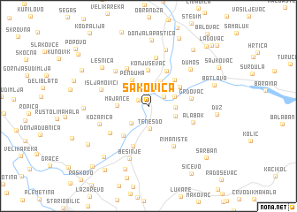 map of Šakovica