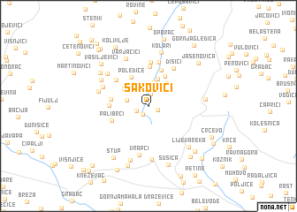 map of Sakovići