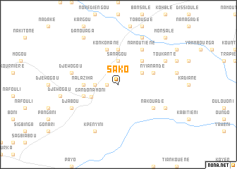 map of Sako