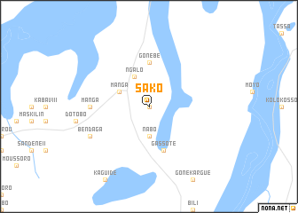 map of Sako