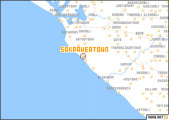 map of Sakpawea Town