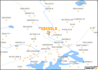 map of Saksala