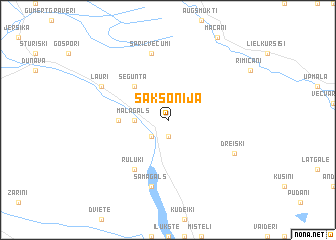 map of Saksonija