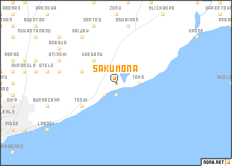 map of Sakumona