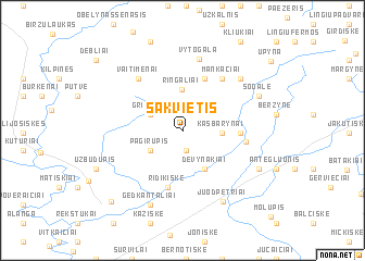 map of Šakvietis