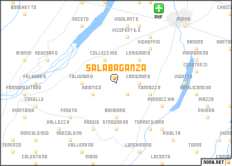 map of Sala Baganza