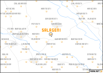 map of Sălăgeni