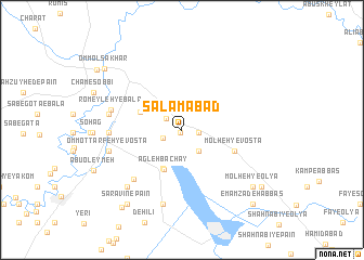 map of Salāmābād