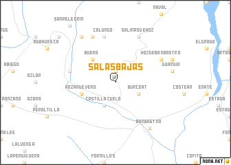 map of Salas Bajas