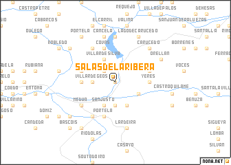 map of Salas de la Ribera