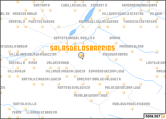 map of Salas de los Barrios