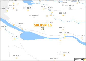 map of Salaspils