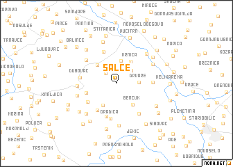 map of Šalce