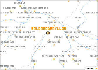 map of Saldaña de Ayllón