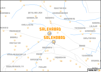 map of Şāleḩābād