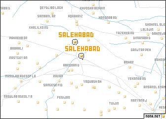 map of Şāleḩābād