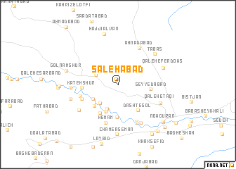 map of Şāleḩābād