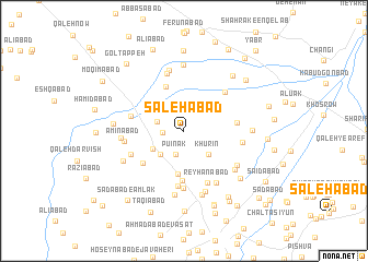 map of Şāleḩābād